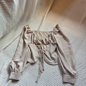 Elegant Beige Women's Top